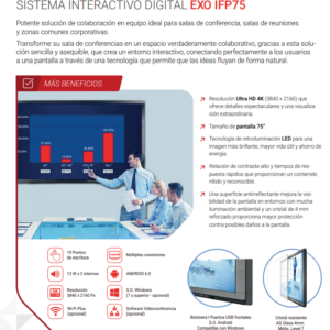Pantalla Interactiva EXO IFP75PLUS TOUCH